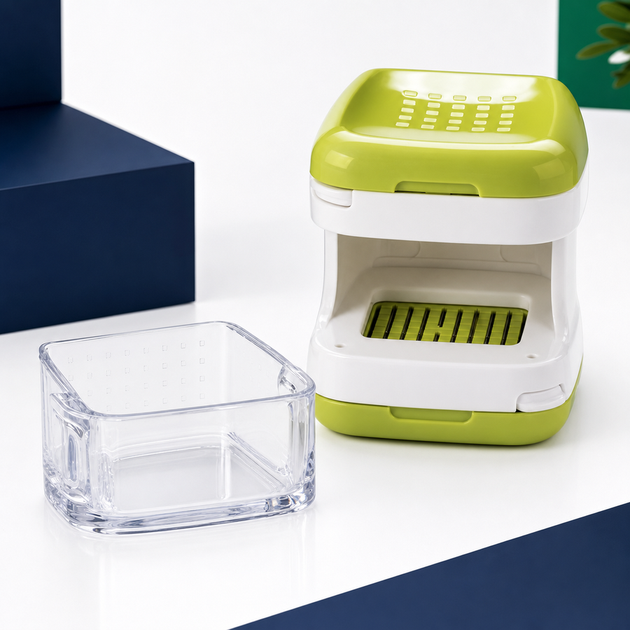 2-in-1 Touchless Garlic Chopper & Slicer