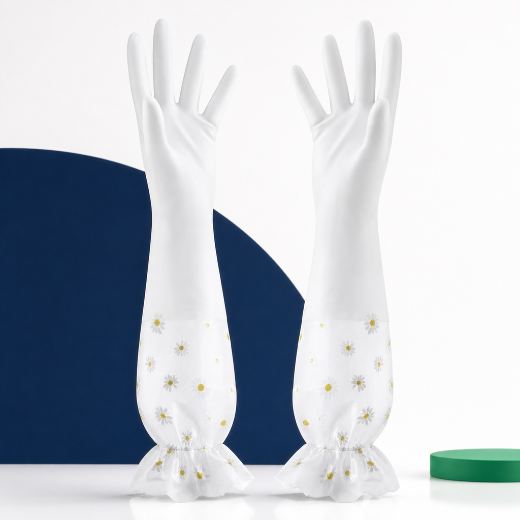 Long-Cuff Silicone Dishwashing Gloves