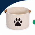 Geyecete Woven Rope Dog Toy Storage Basket
