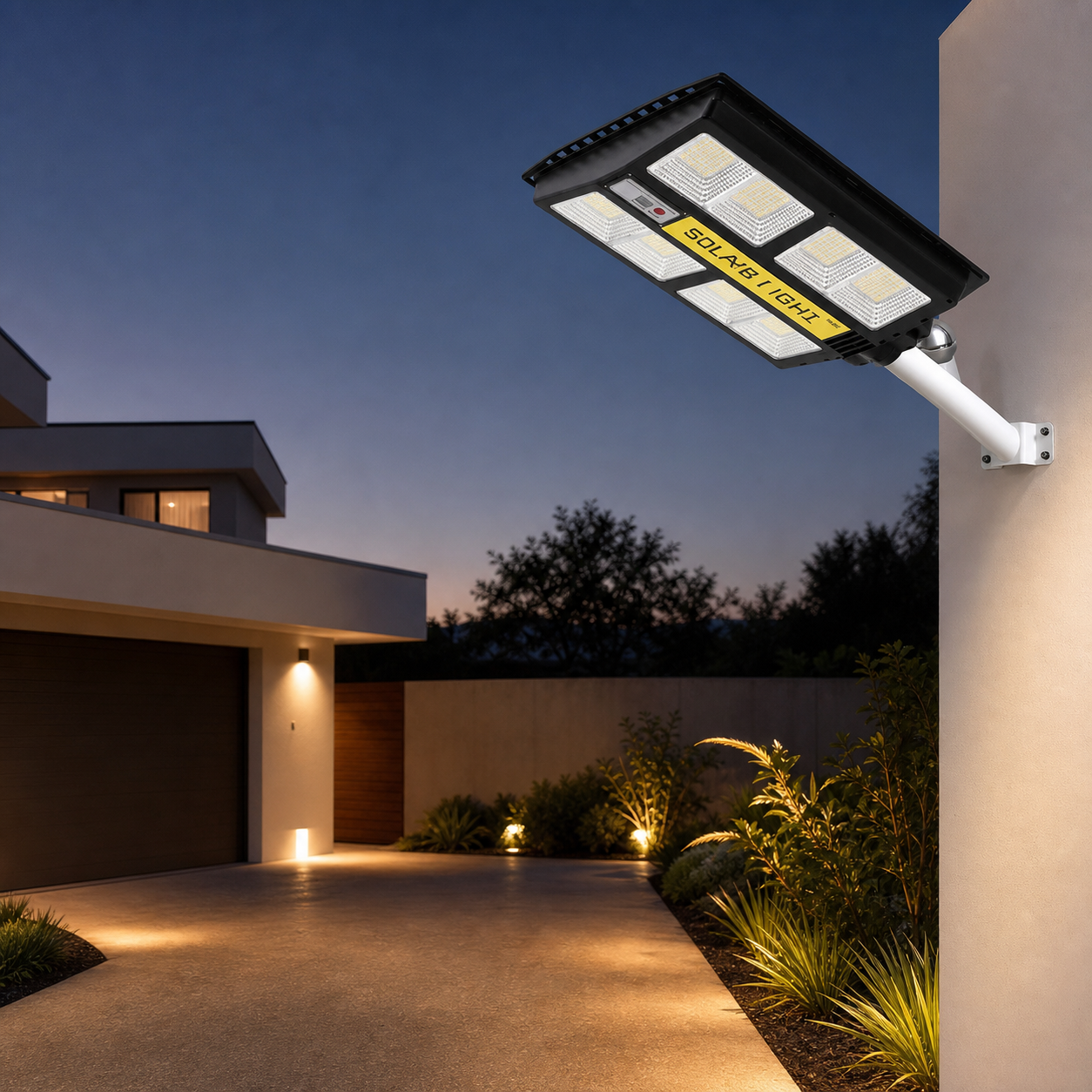 500W Solar LED Street Light with Motion Sensor & Remote Control
