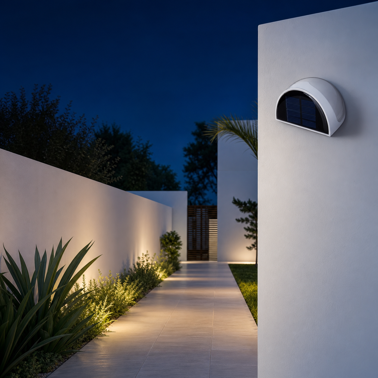 Solar Wall & Fence Light with Motion Sensor
