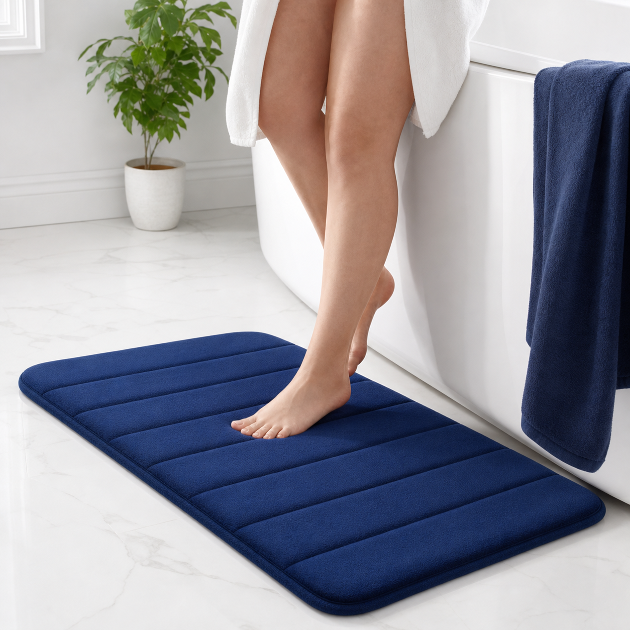 Plush Memory Foam Non-Slip Bath Mat
