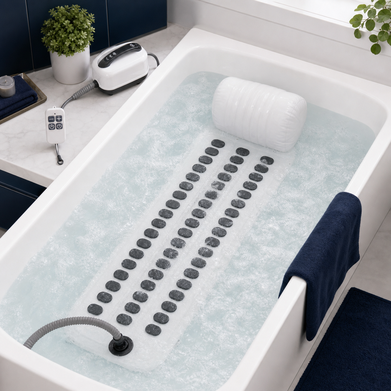 Home Spa Bubble Massage Bath Mat