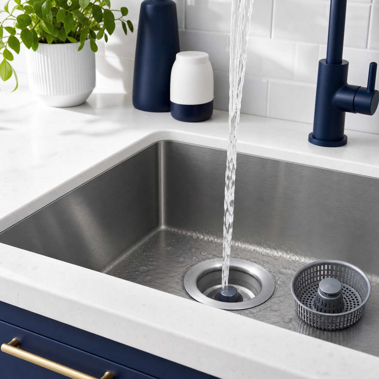 Stainless Steel Kitchen Sink Bounce-Core Drainer