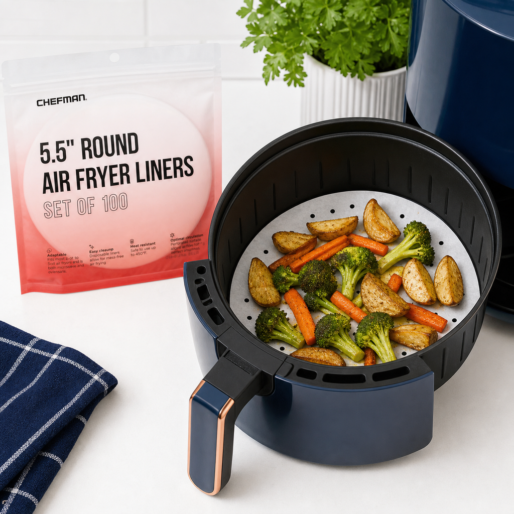 Chefman 5.5-Inch Round Air Fryer Liners – 100 Pack