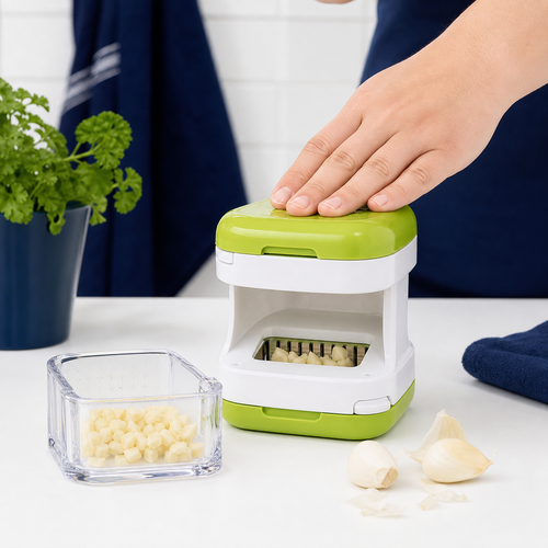 2-in-1 Touchless Garlic Chopper & Slicer