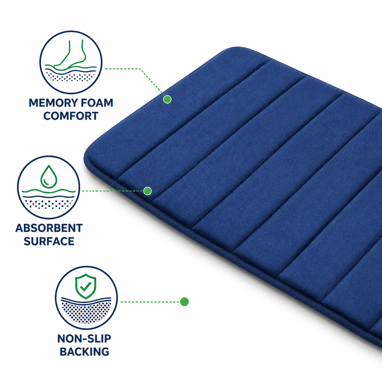Plush Memory Foam Non-Slip Bath Mat
