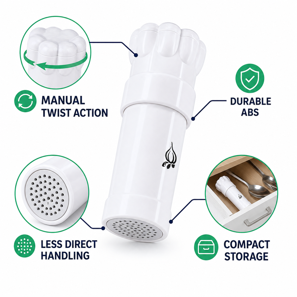 Mini Multi-Purpose Manual Garlic Press