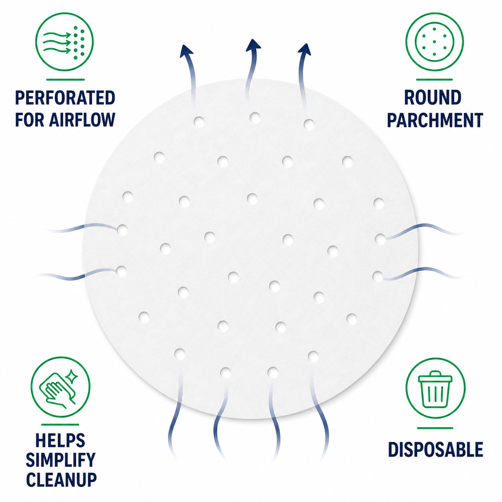 Chefman 5.5-Inch Round Air Fryer Liners – 100 Pack