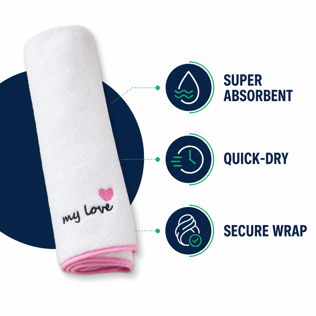 Super-Absorbent Quick-Dry Hair Towel Wrap