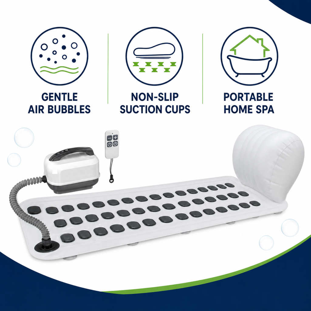 Home Spa Bubble Massage Bath Mat