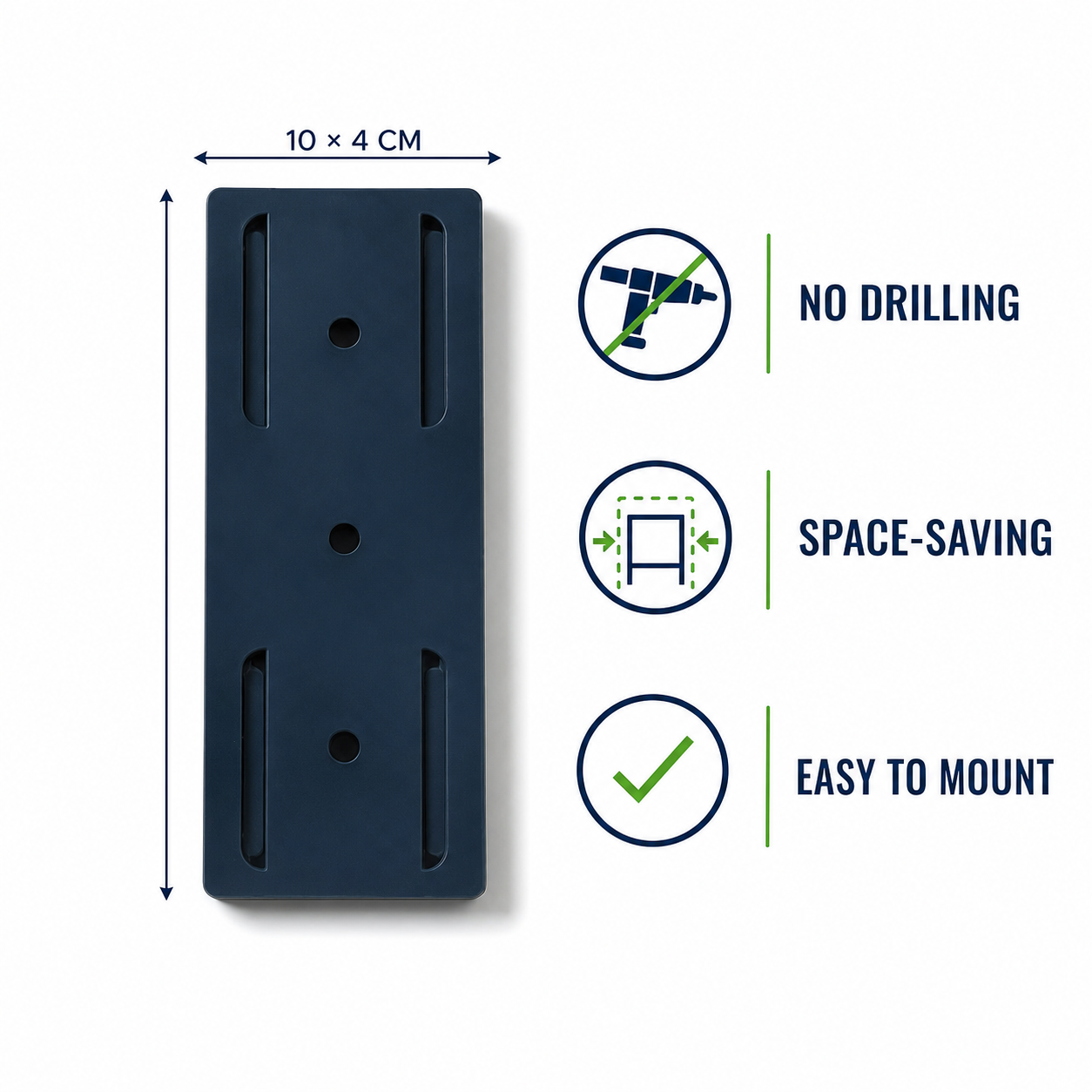 No-Drill Wall-Mounted Socket & Charger Holder