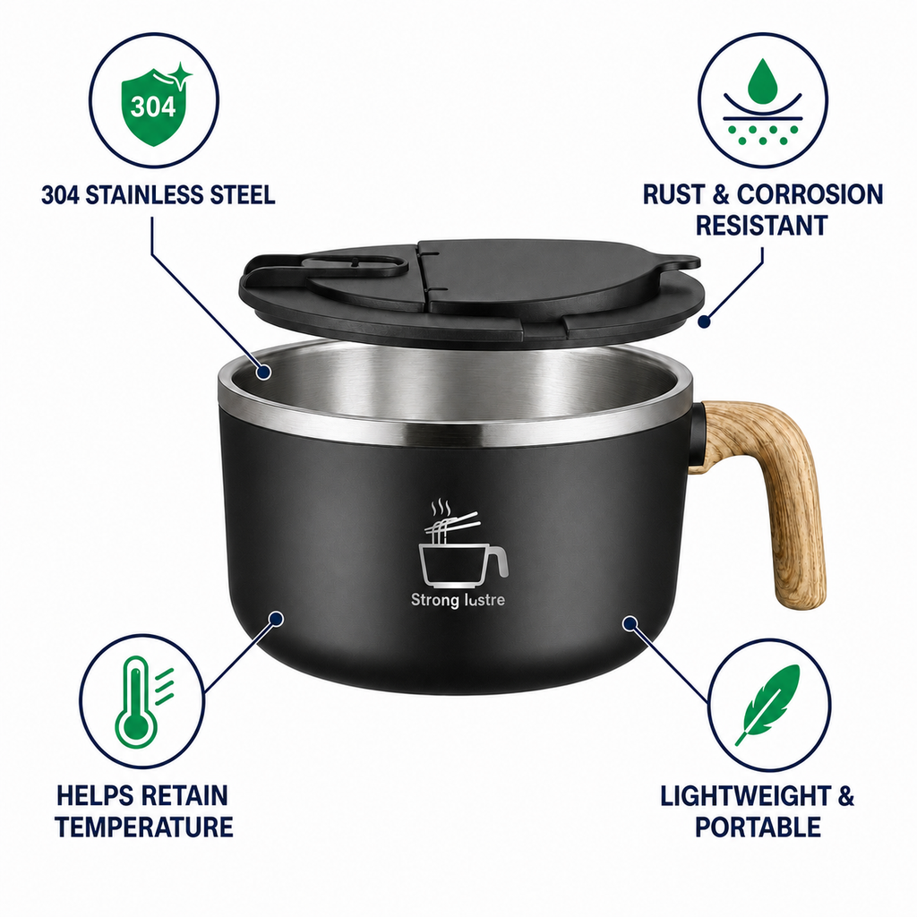 304 Stainless Steel Instant Noodle Bowl