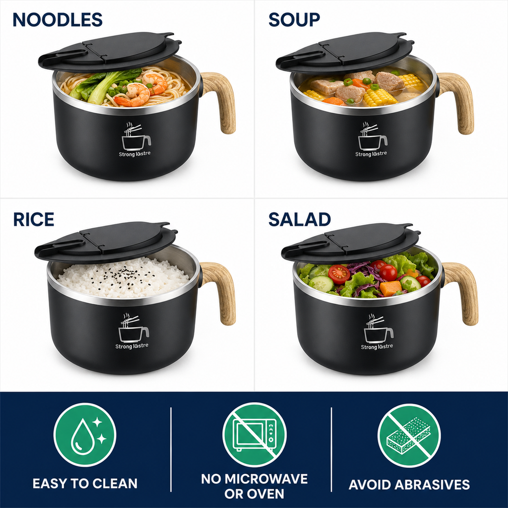 304 Stainless Steel Instant Noodle Bowl