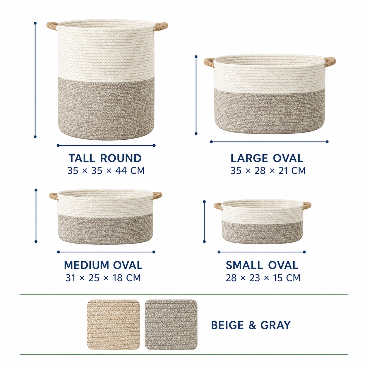 Handmade Cotton Rope Storage Basket