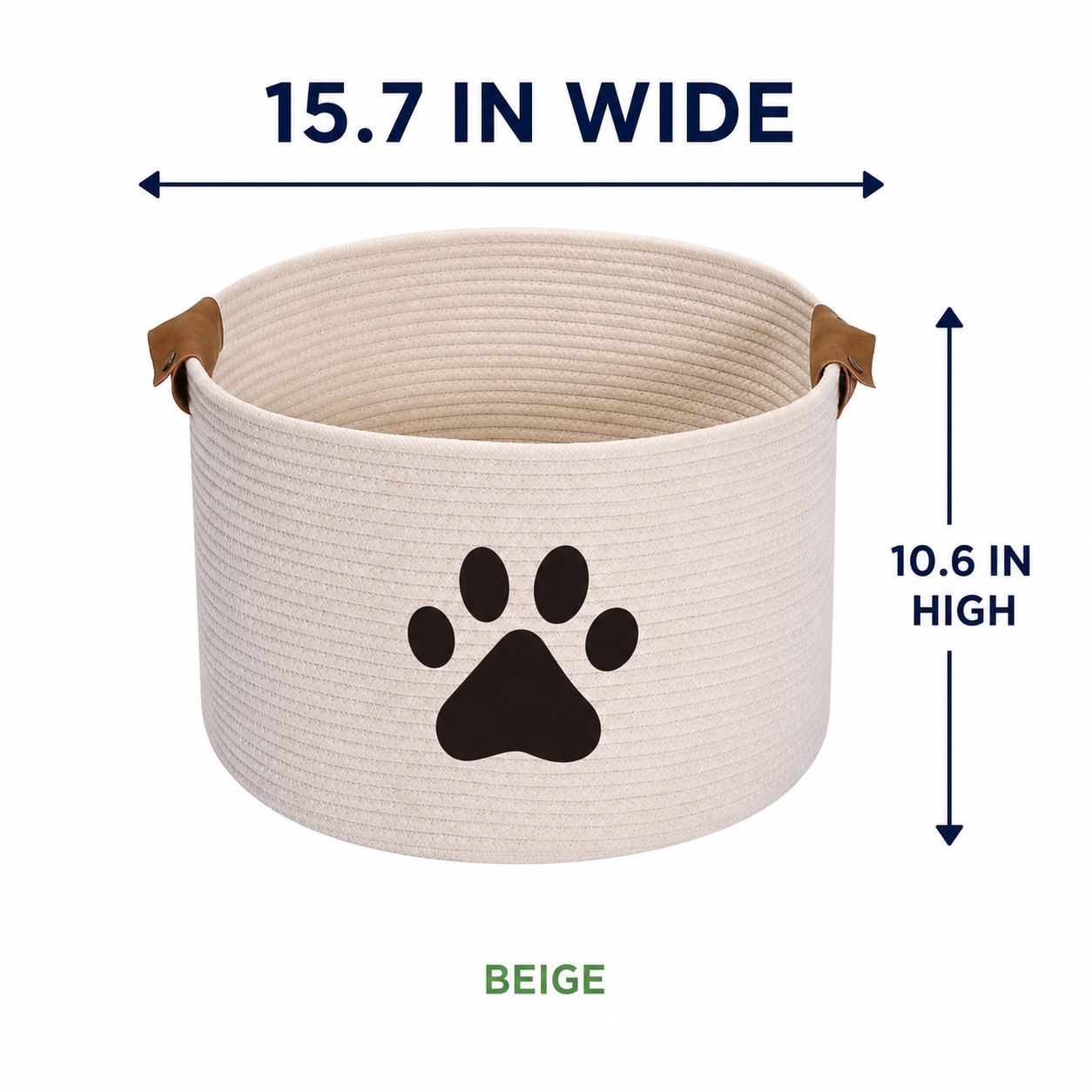 Geyecete Woven Rope Dog Toy Storage Basket