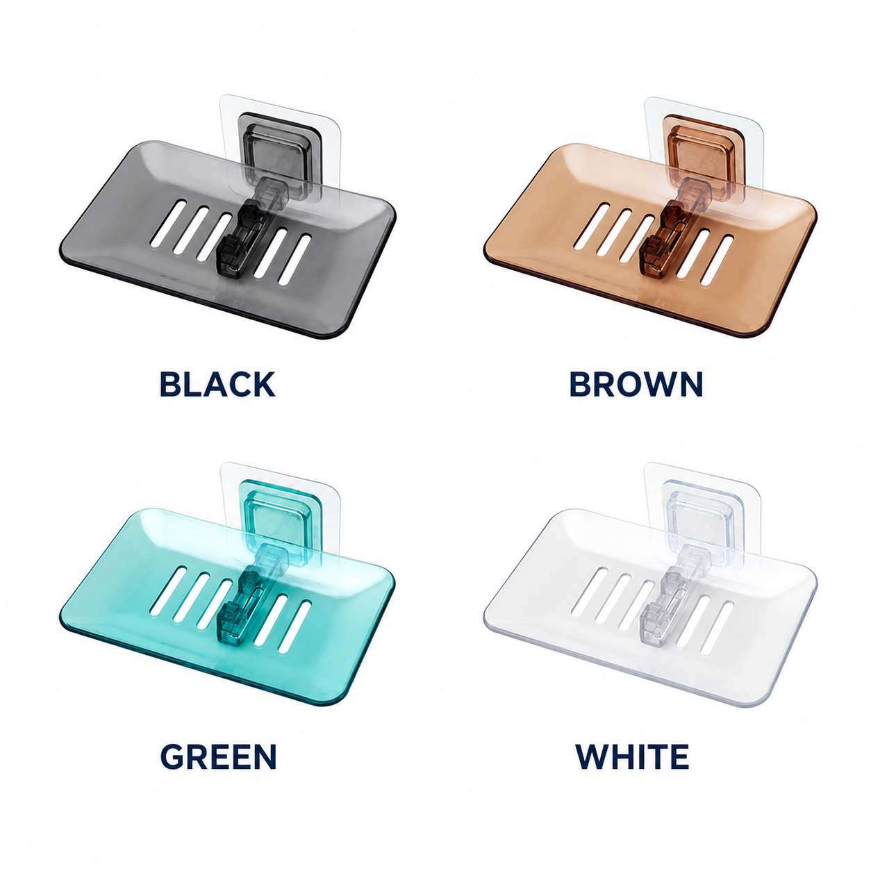 Wall-Mounted Suction Cup Soap & Dish Storage Rack
