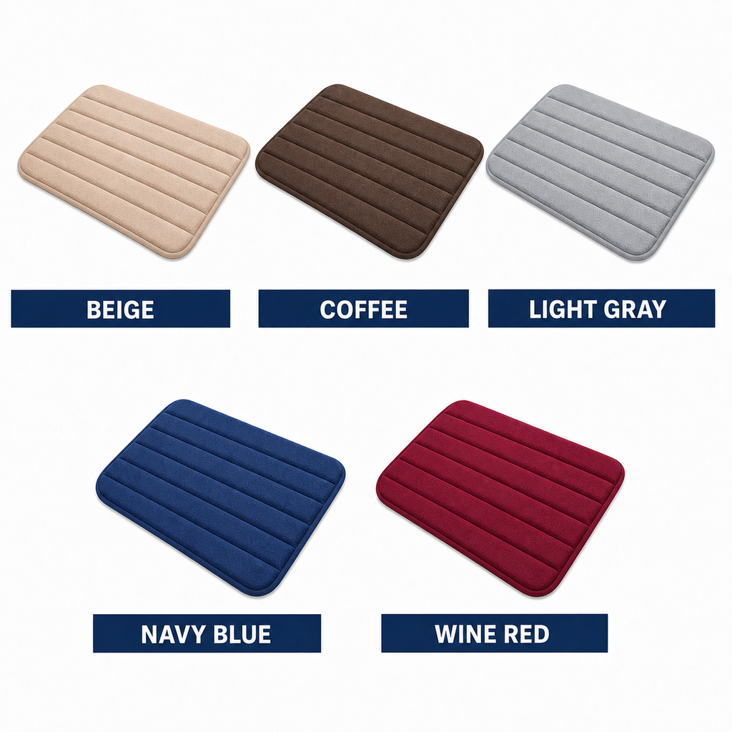 Plush Memory Foam Non-Slip Bath Mat