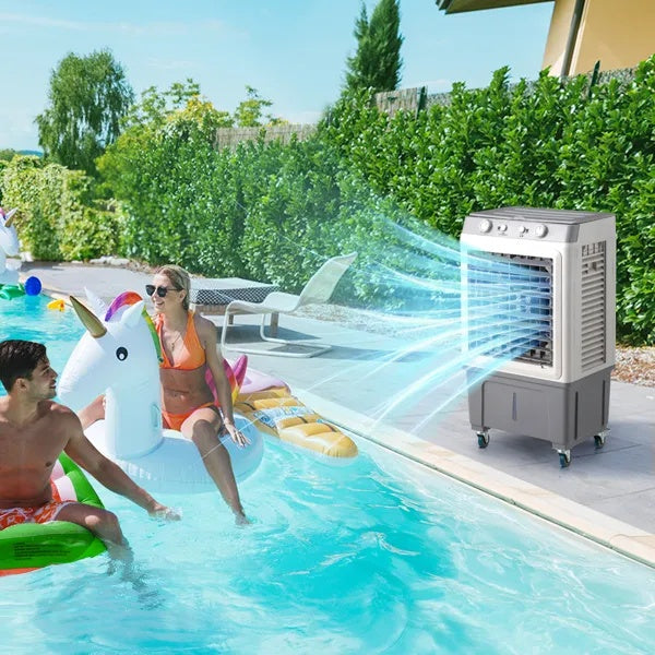Portable 3-in-1 Evaporative Air Cooler Fan – 30L Tank, 2353 CFM Airflow &amp; 90° Oscillation