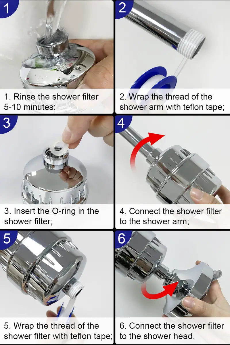 18-Stage Shower Filter for Hard Water