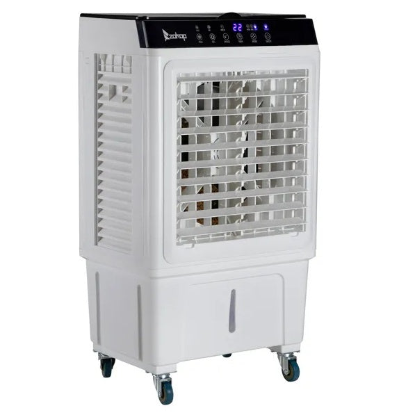 Portable 3-in-1 Evaporative Air Cooler Fan – 30L Water Tank, Remote Control, 2353 CFM Airflow & 90° Oscillationhly humid rooms.