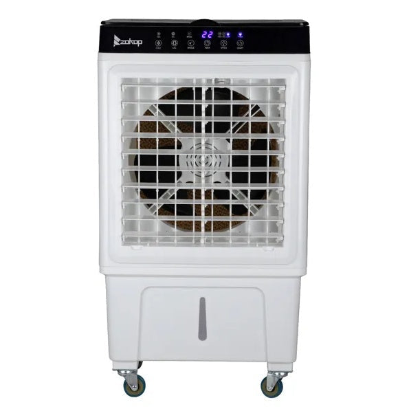Portable 3-in-1 Evaporative Air Cooler Fan – 30L Water Tank, Remote Control, 2353 CFM Airflow & 90° Oscillationhly humid rooms.